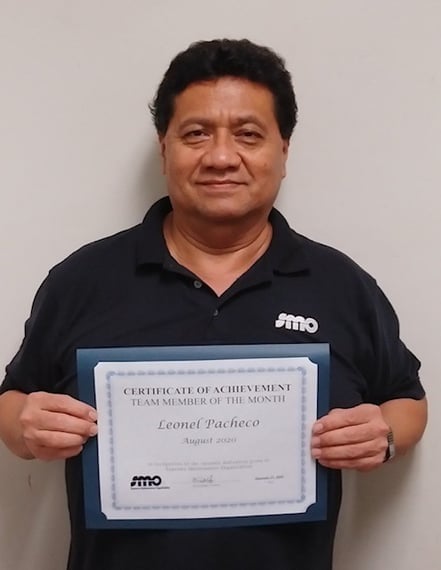 SMO TEAM MEMBER OF THE MONTH AUGUST 2020